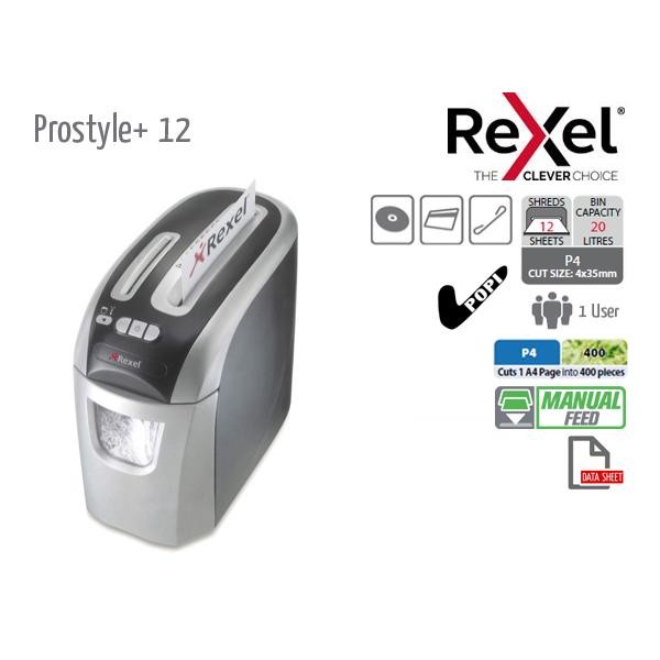 Кликните для увеличения изображения Уничтожитель документы Rexel Prostyle+ 12 (2102563eu)